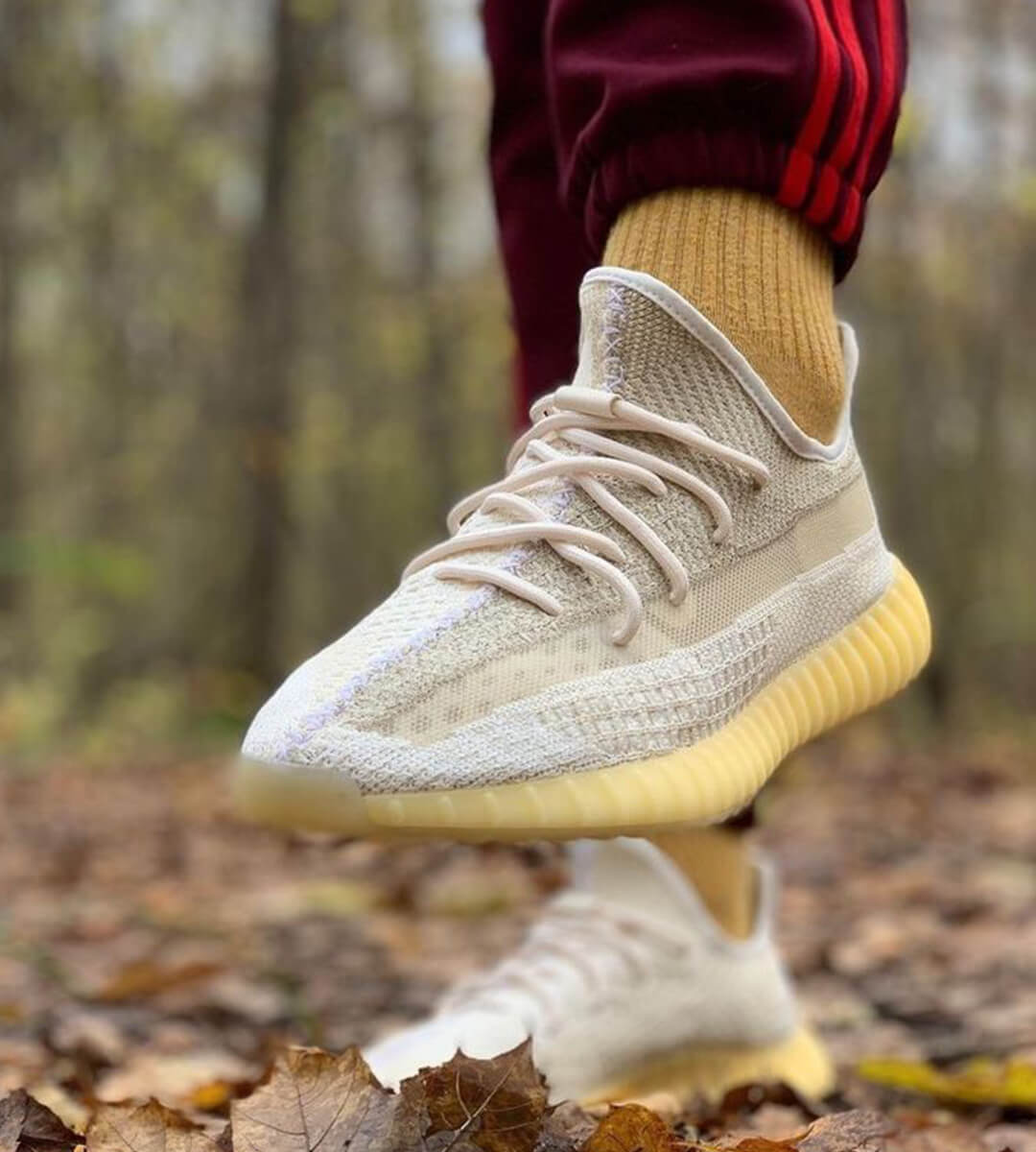 yeezy v2 natural on feet