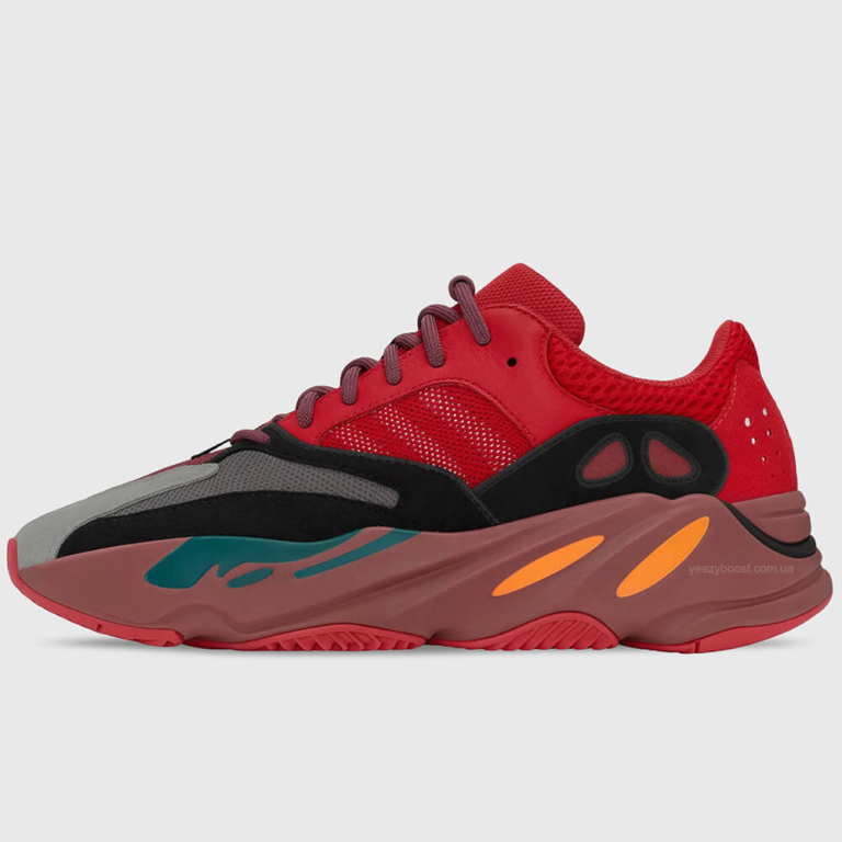 Adidas yeezy discount 700 rosse pelle